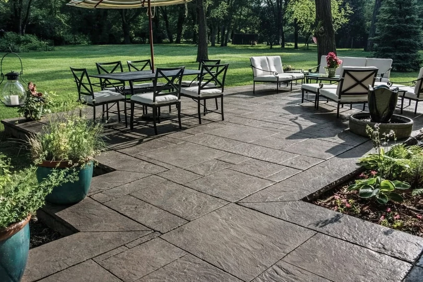 Stamped concrete services in DeKalb, IL